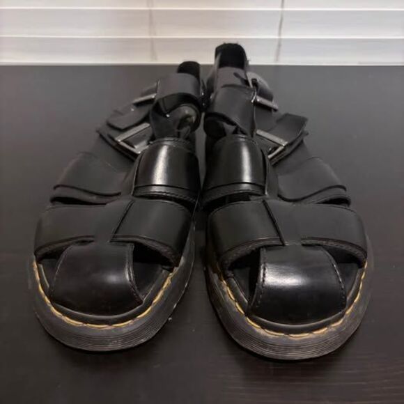 Dr. Martens KASSION  Brando Black Leather Sandal Size 12 Men’s Gently Worn main image 6
